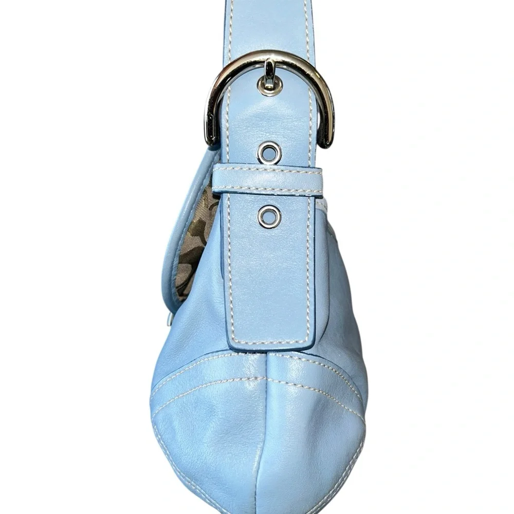 Coach Vintage Style 9248 Blue Leather signature soho bag RARE y2k